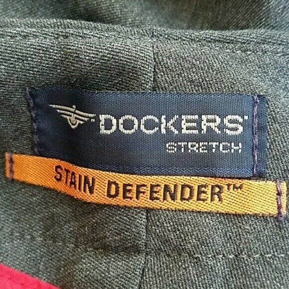 DOCKERS Gray Stretch Stain Defender Mid Rise Work Career Slacks Pants Size 10 - Picture 7 of 9